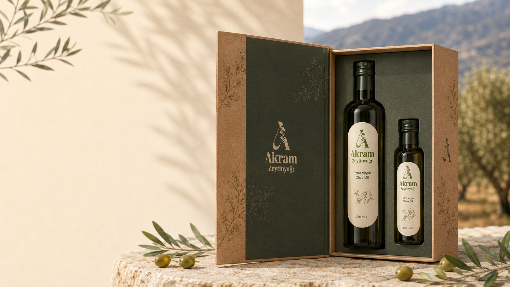 Akram Olive product packaging mockup 01